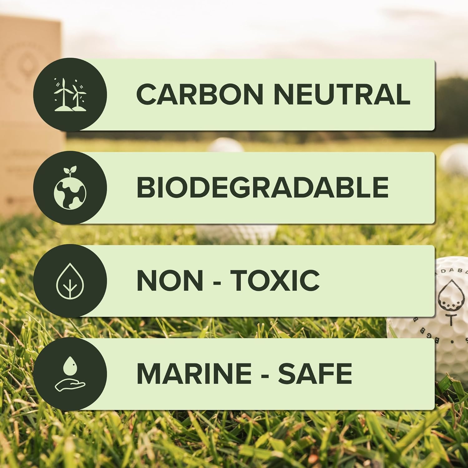 Biodegradable Golf Balls | Water Dissolvable Golf Balls, Eco Friendly Golf Gift | Water Soluble for Driving Ranges near Water, Perfect for Outdoor Practice | Dissolves in 2-4 Weeks image number 1