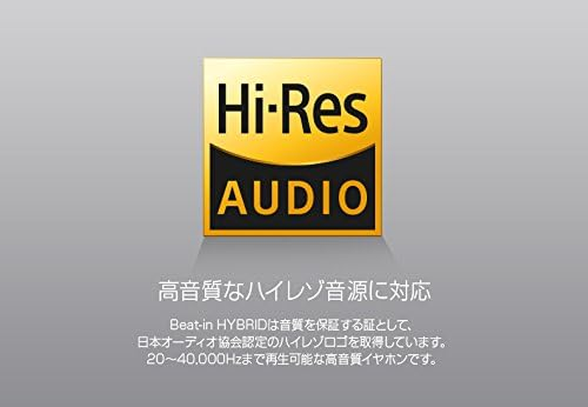 Beat-In Hybrid Earphones, Hybrid BI10113, Gray, Compatible with High Resolution Sound Sources, In-Ear Type MMCX