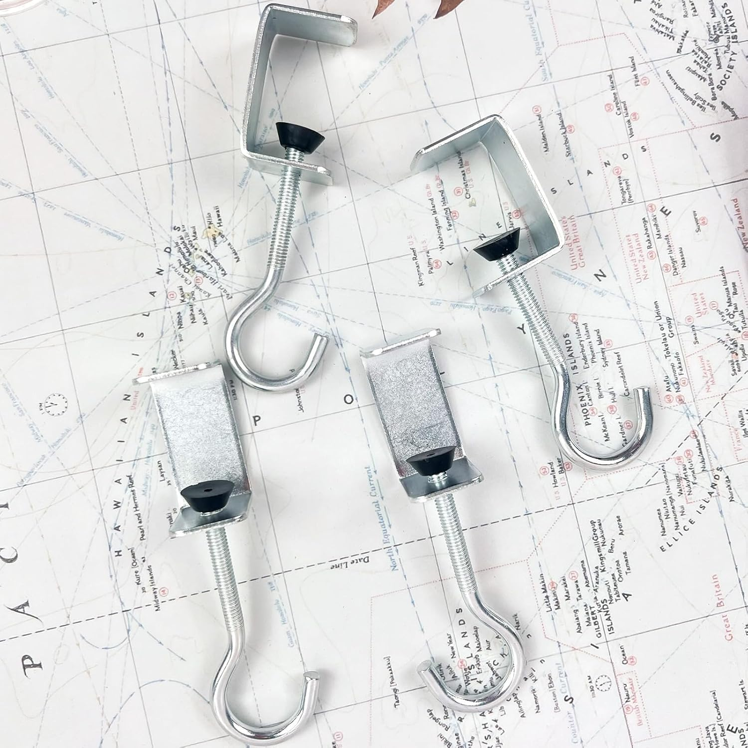 Wzenclave 6Pcs Desk Mount Hook and Schoolbag Holder Hook Clamps School Put Backpacks Headphone Hanger Stand School Put Backpack Artifact School Desk Hook Adjustable Elementary School Backpack Book image number 4