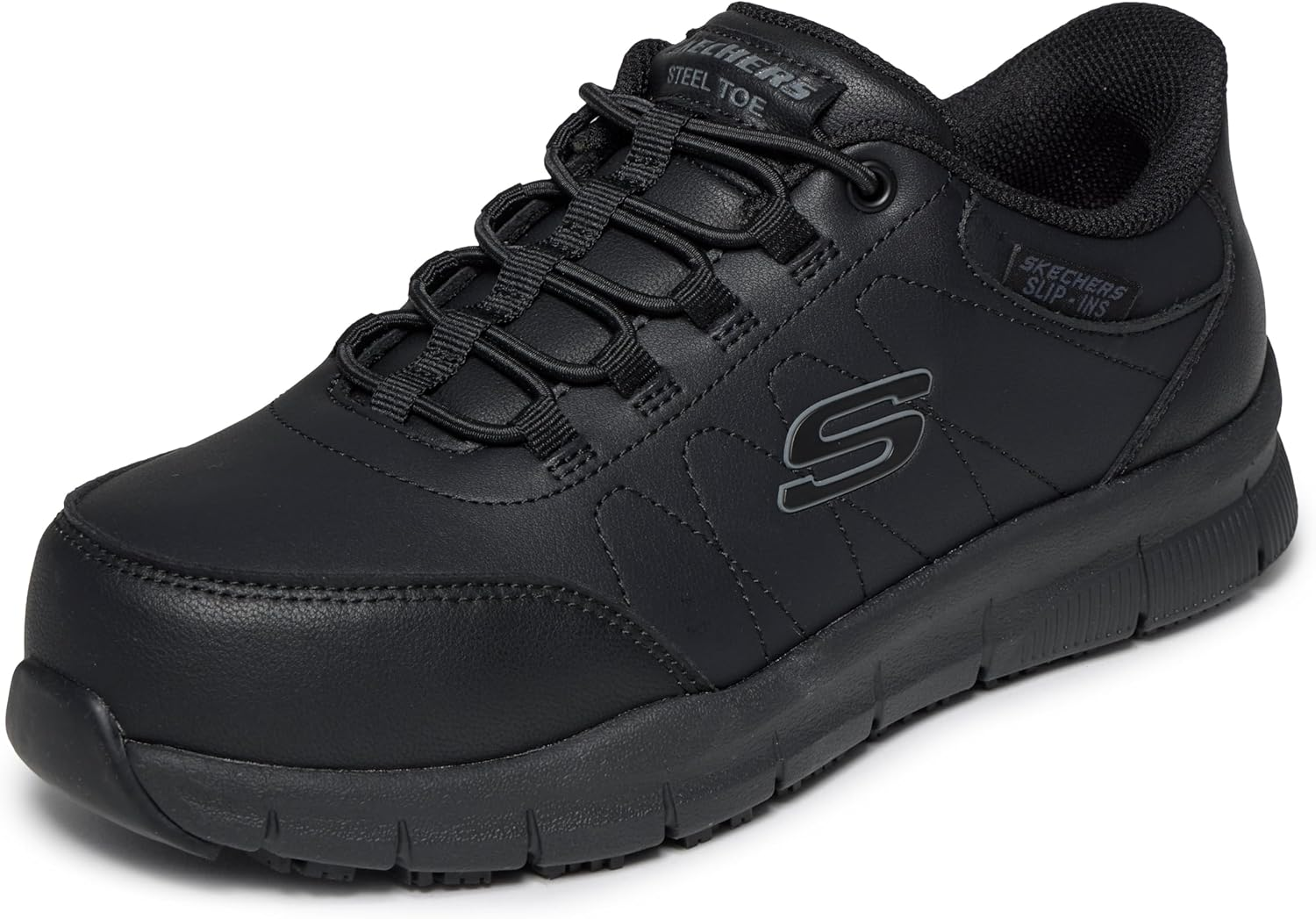 Skechers Women'S Steel Toe Resistant Nampa Athletic Hands Free Slip Ins Industrial Shoe image number 5