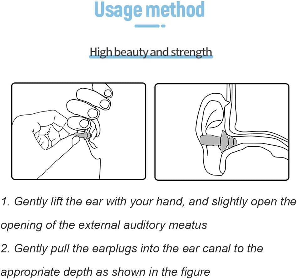 8Pairs Silicone Swimming Earplugs Waterproof with Case, Reusable Flexible Silicone for Sleep, Flights, Swimming, Surfing image number 4