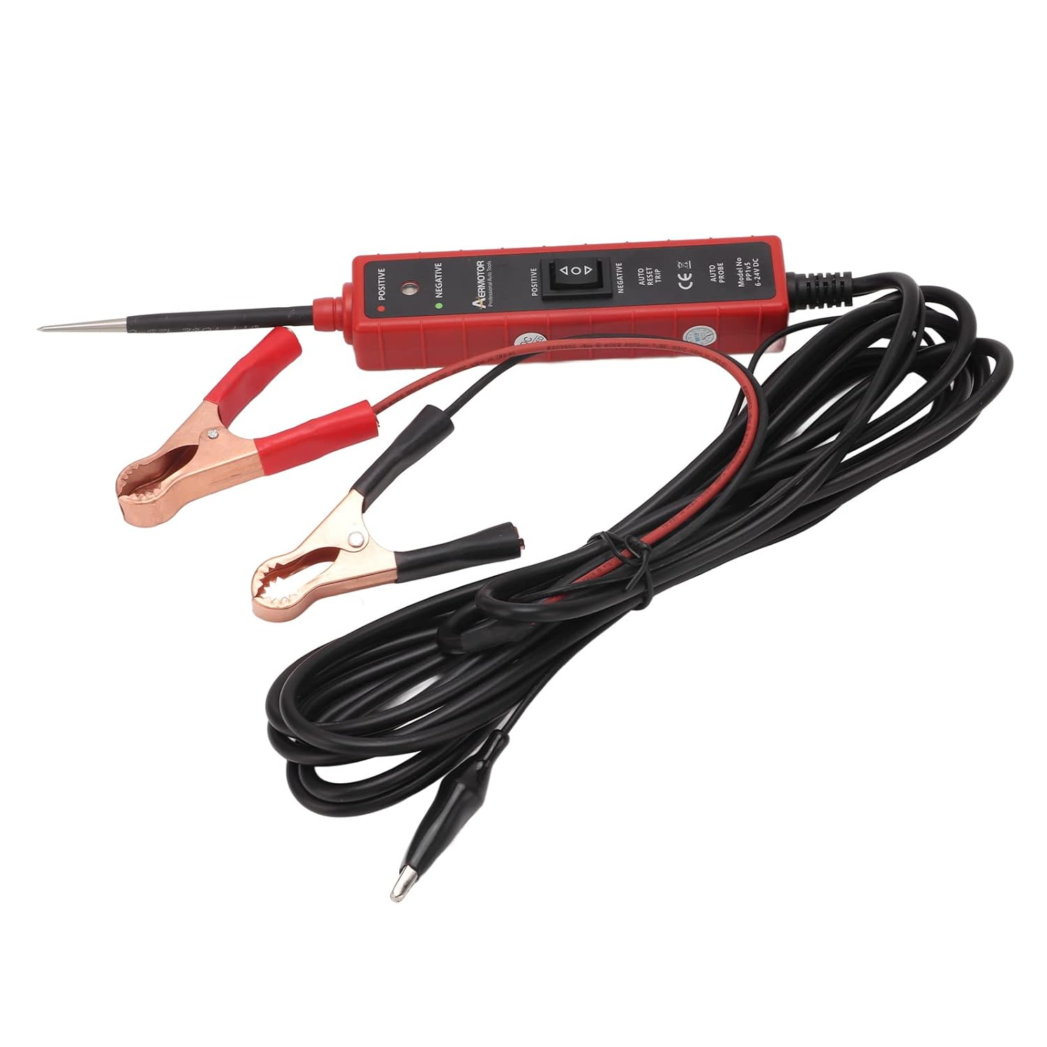 6 24V Auto Electric Circuit Tester, Universal Power Test Probe for Car Electrical System, Long 16Ft Cord, Short Circuit Protection, Multifunctional Diagnostic Tool image number 5