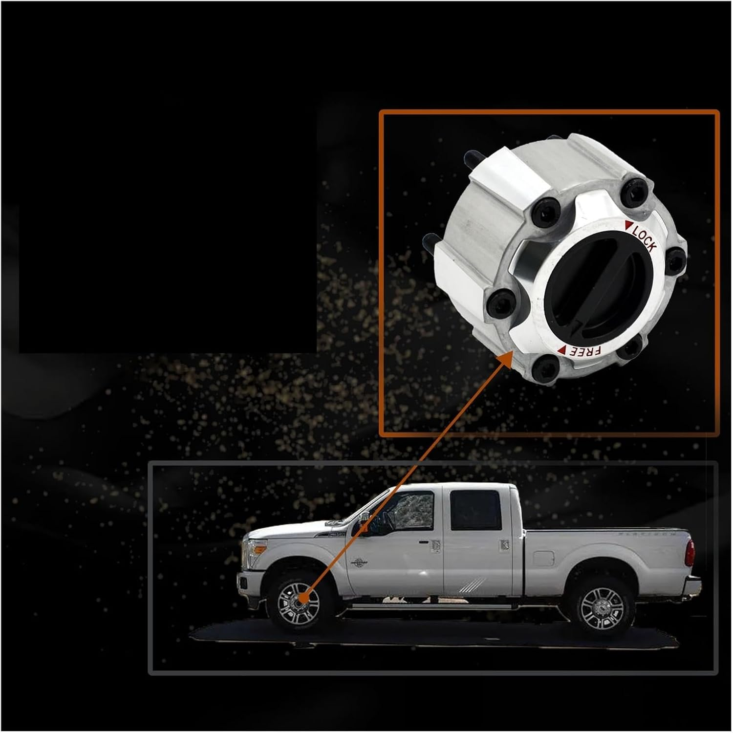 VMDWAQ Fit for N-I-S-S-A-N 4X4 D21 D22 Pickup Xterra Pathfinder Navara Free Wheel Locking Hub Padlocks 28 Splines Auto Accessories 40250-2S610 image number 4