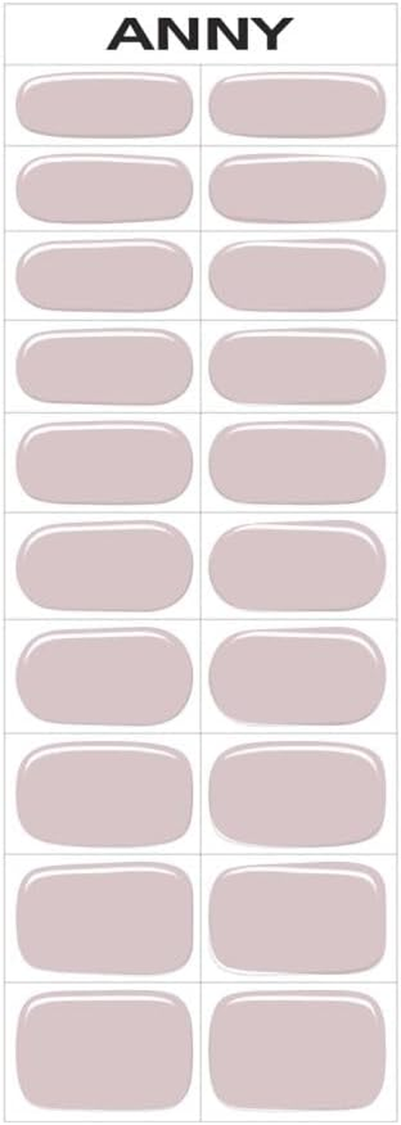 ANNY Gel Nail Strips - UV Nail Foil for Sticking with UV Lamp, Durable & Splinter Free, Easy to Use, Colour: Prima Ballerina - Soft Pink - No. 10 image number 1