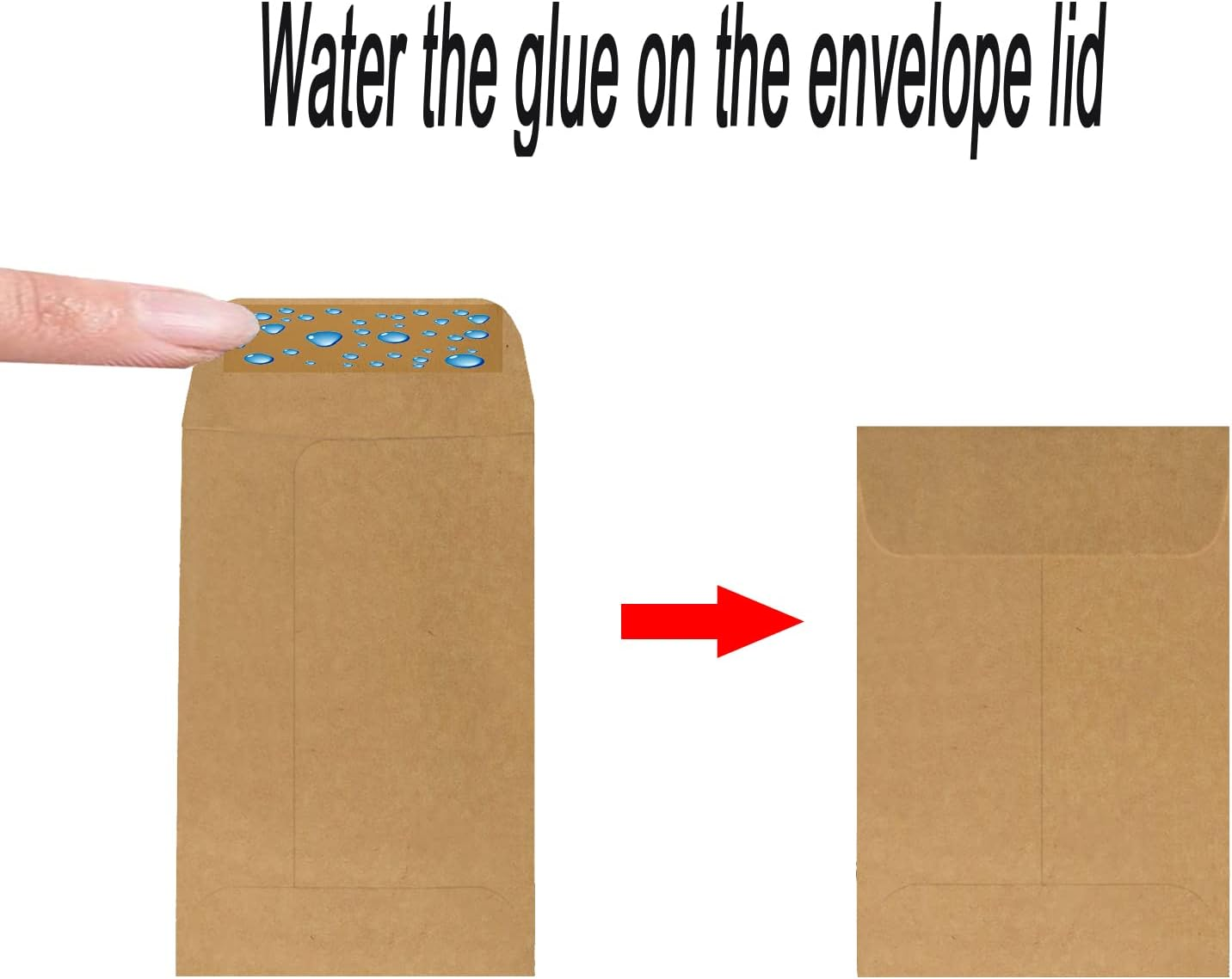 200 Pack #5 Kraft Coin Envelope 3.125 X 5.5 Inches Kraft Envelopes Classic Small Parts Envelopes with Self Adhesive Gummed Flap for Coins Cash Credit Cards Seeds image number 2