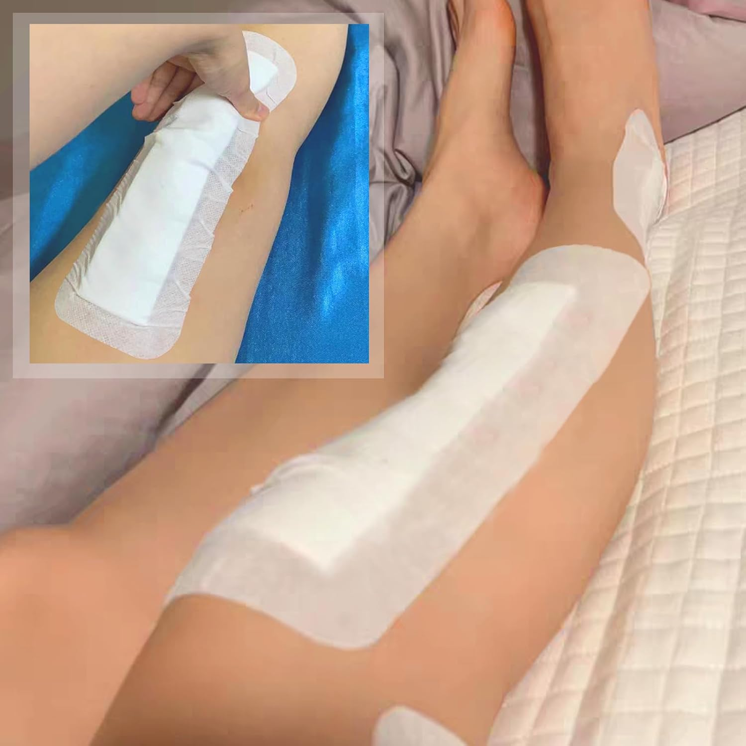 Wound Dressings Adhesive, Lengthen Large Dressing Pads Padding with Absorbent Patch, Individually Wrapped(10 X 30Cm, 10 Pack) image number 4