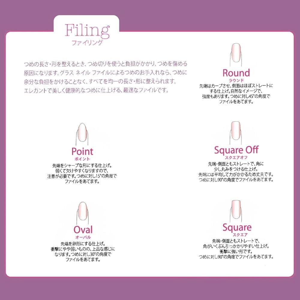 Shin Asahi Corporation Merites Glass Nail File Tricolor Type D M Single Sided Multicolor 48 CT048 image number 3