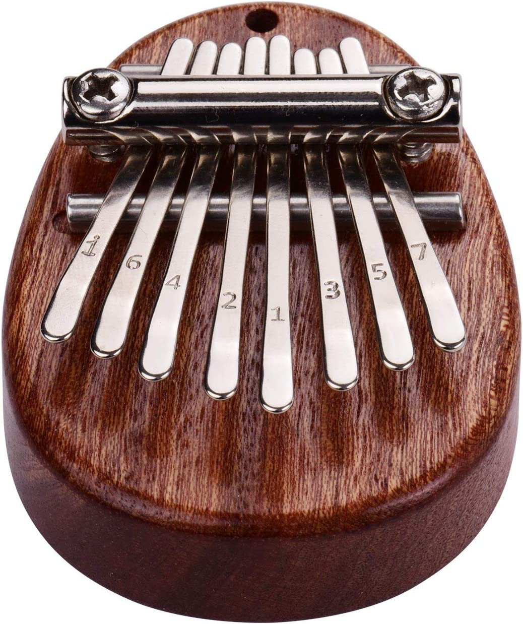 8 Key Mini Kalimba Thumb Piano Finger Percussion Keyboard Mini Kalimba Key Ring image number 1