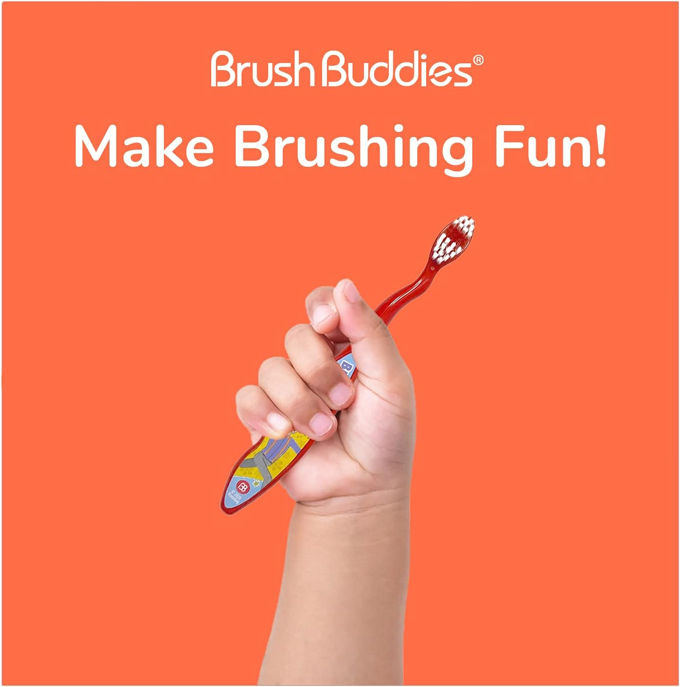 Brush Buddies Hot Wheels Toothbrush for Kids, Toddler Toothbrushes, Children'S Toothbrushes, Soft Bristle Toothbrushes for Kids, 3PK