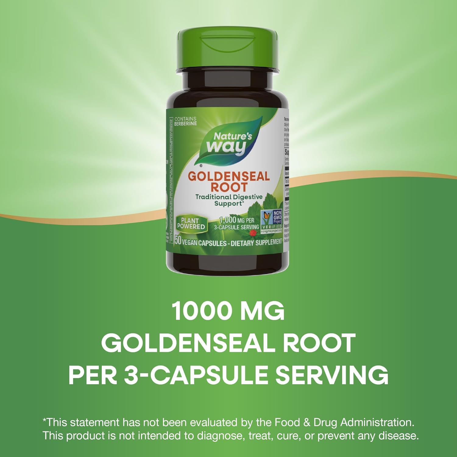 Nature'S Way Goldenseal Root, 50 Capsules image number 5