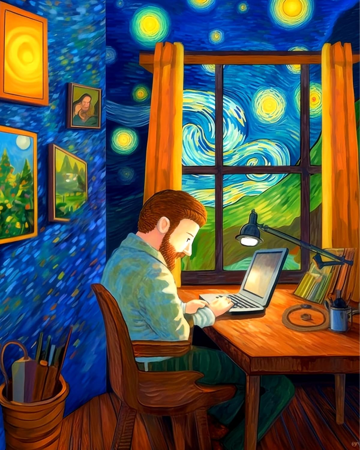 Paint by Numbers for Adult - DIY Digital Canvas Acrylic Painting Adults, Paint by Number Kits, Digital Painting, Painting Numbers Adults Frameless for Home Wall Art Decor Flower Cat 16X20 Inch