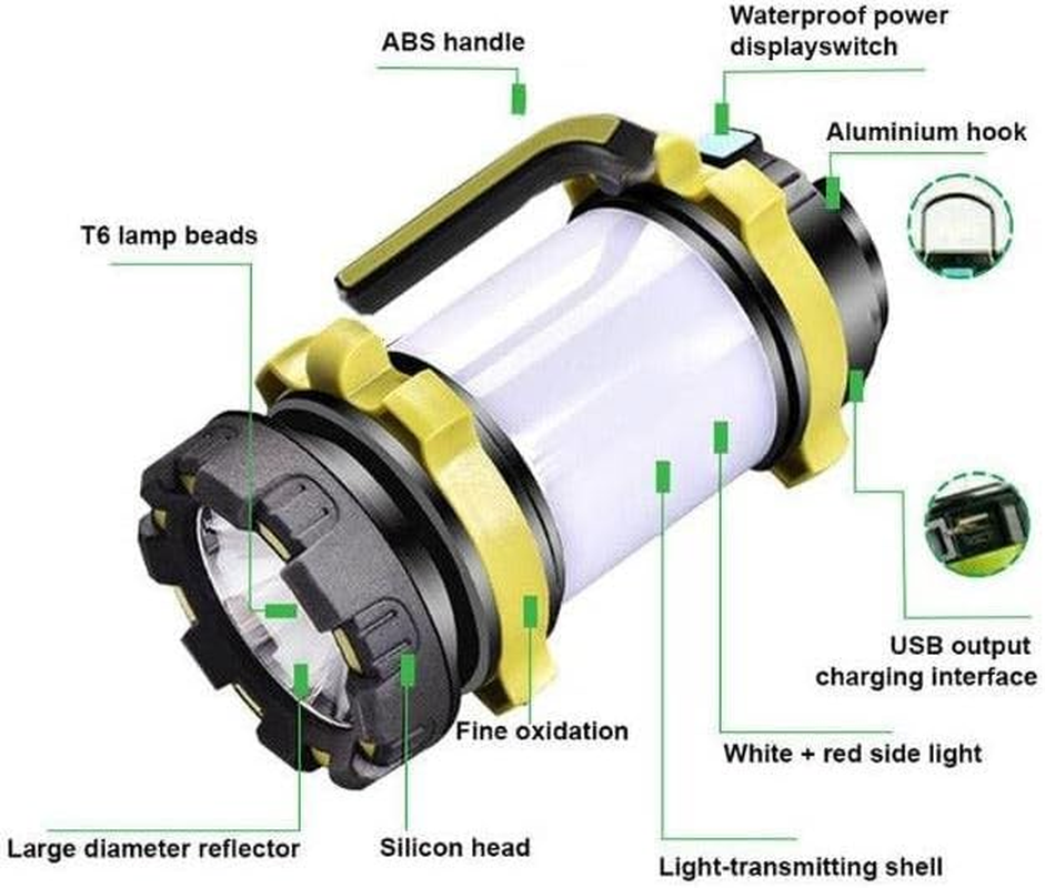 TAVICE Rechargeable LED Camping Lantern Outdoor Tent Light Lamp & Power for Phone image number 6