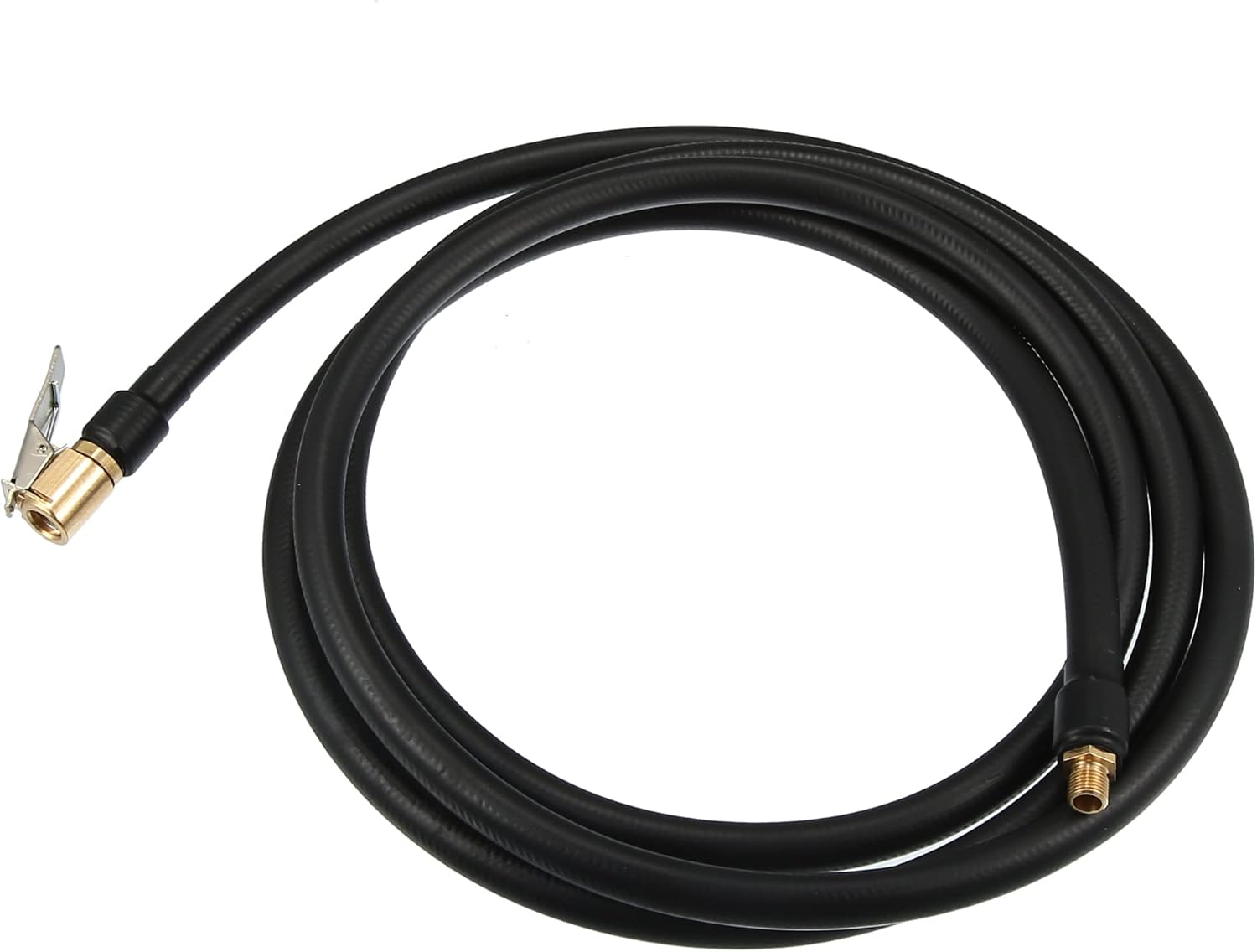 X AUTOHAUX 2M Tire Inflator Extension Hose Chuck Adapter Quick Connect Air Pump Tube High-Pressure Tire Valve Connection Pipe for Car Truck Bike MTB Copper Rubber image number 2