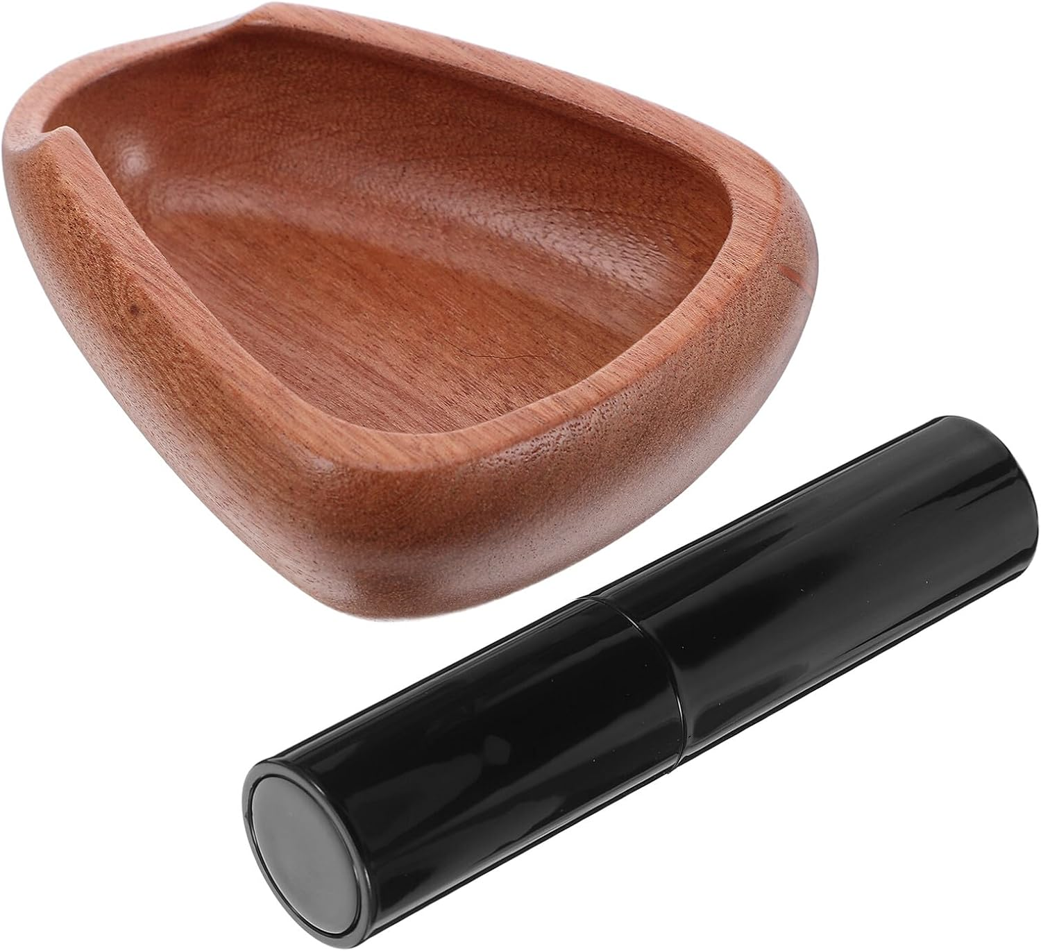 VINTORKY Wooden Coffee Bean Dosing Cup Set Walnut and Sapele Wood, Anti-Static Spray Bottle Included, Espresso Coffee Bean Weighing Dish for Home Brewing and Tea Storage image number 6