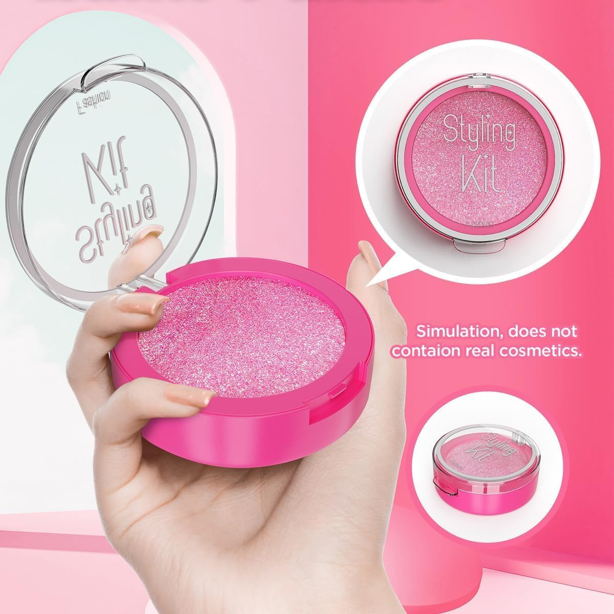 Fake Makeup Kits for Girls Toys 3 4 5 Years Old, Pretend Makeup Toys for Girls Birthday Gifts , Ages over 3 Years (Pink) image number 5