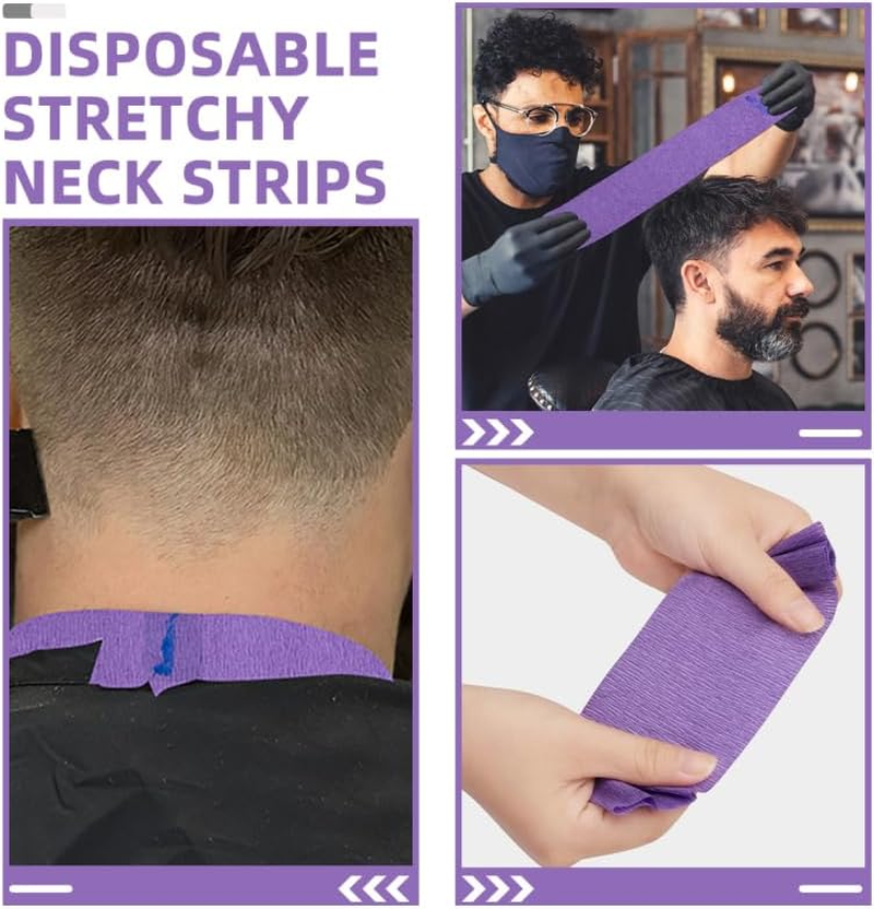 Healeved 1 Roll Scarf Paper Wrapping Paper for Hair Wrap Strips for Shaping Hair Hairdresser Collar Hairdresser Hairdressing Accessories Crepe Paper Purple image number 6