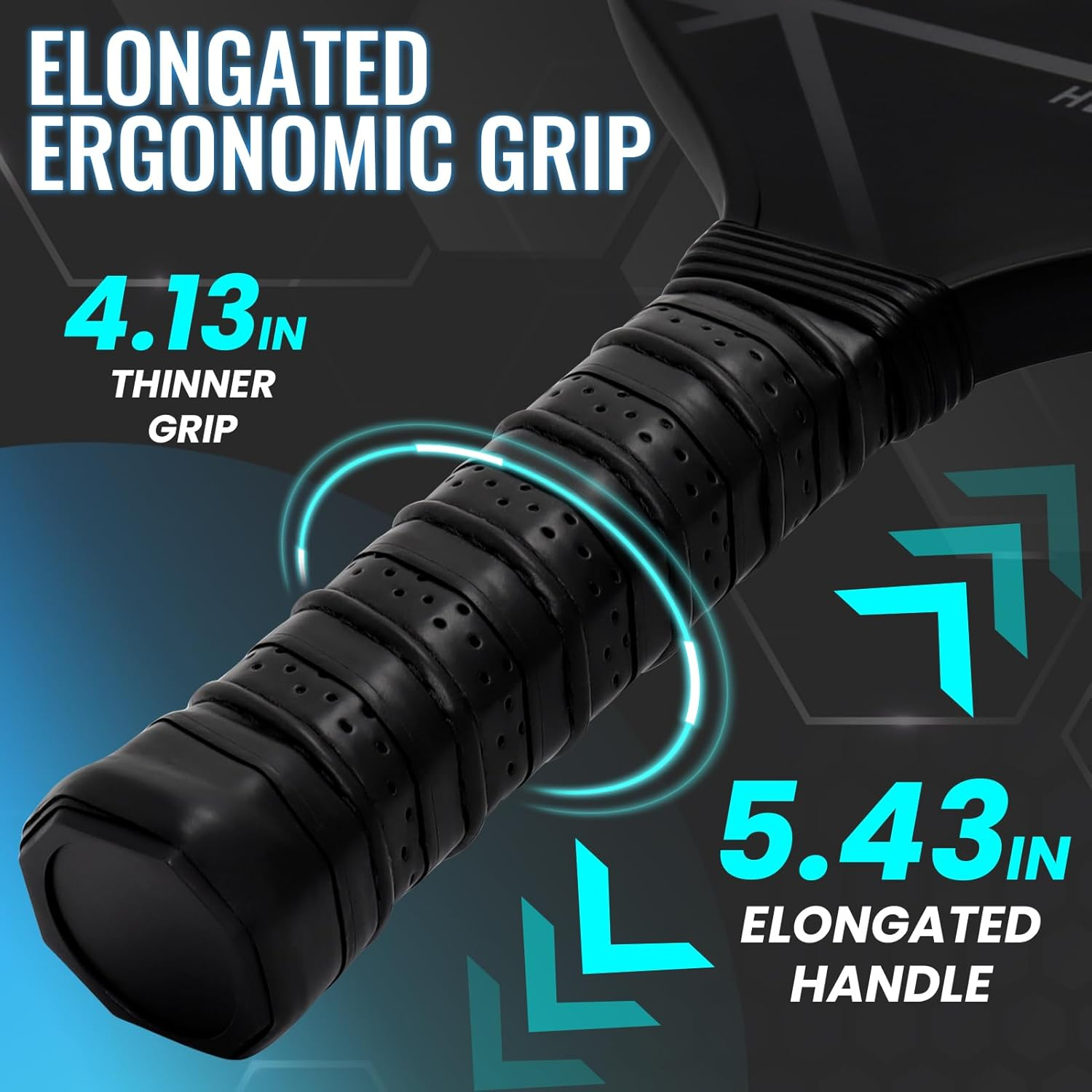 Carbon Fiber Pickleball Paddle - Pickleball Set of Pickle Ball Rackets with Eraser Cleaner and Bat Cover by HEMIZAN image number 1