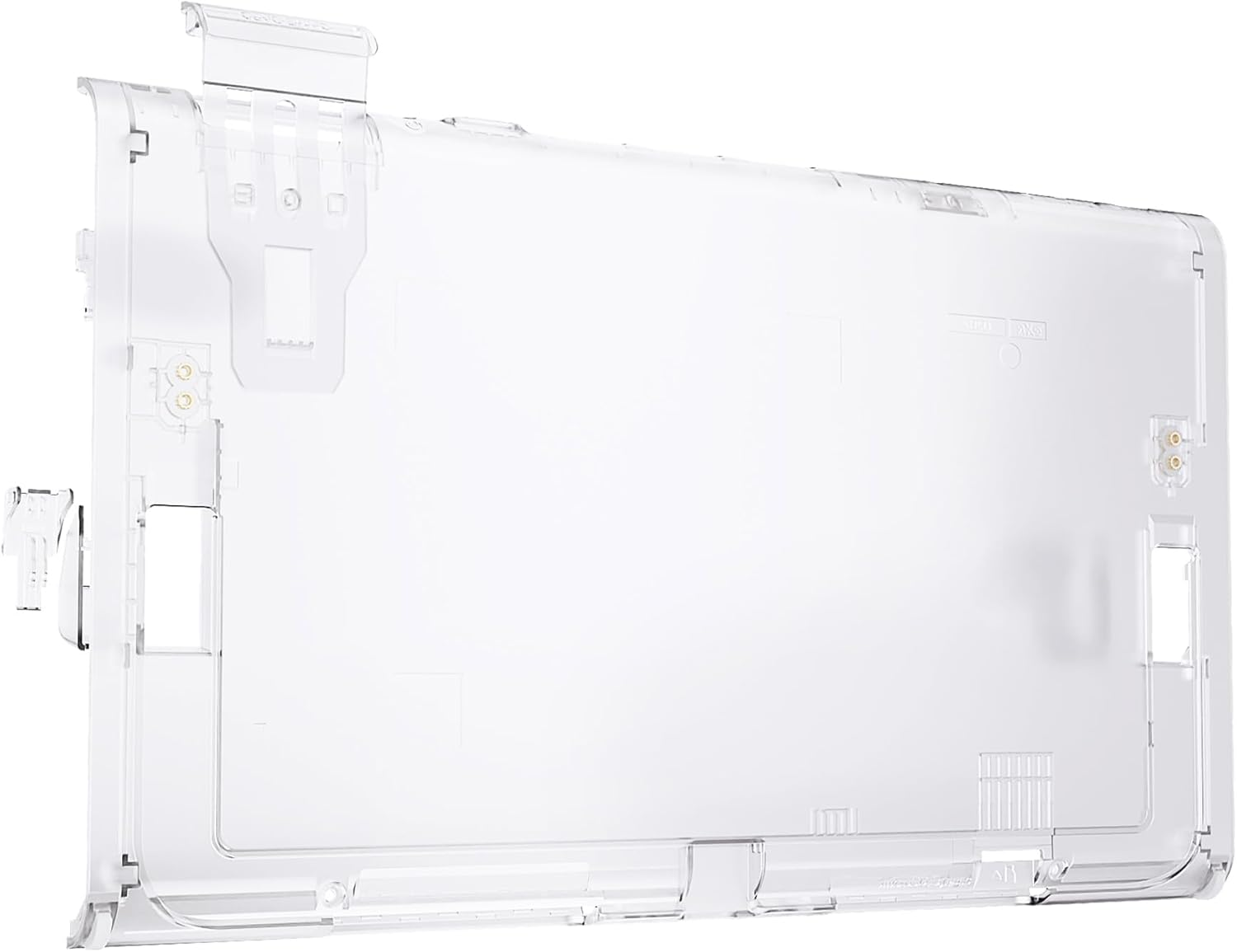 Extremerate Replacement DIY Rear Back Plate for Nintendo Switch 2 Handheld Console, Custom Housing Cover Shell Case for Switch 2 (Without Kickstand) - Clear Slate Black