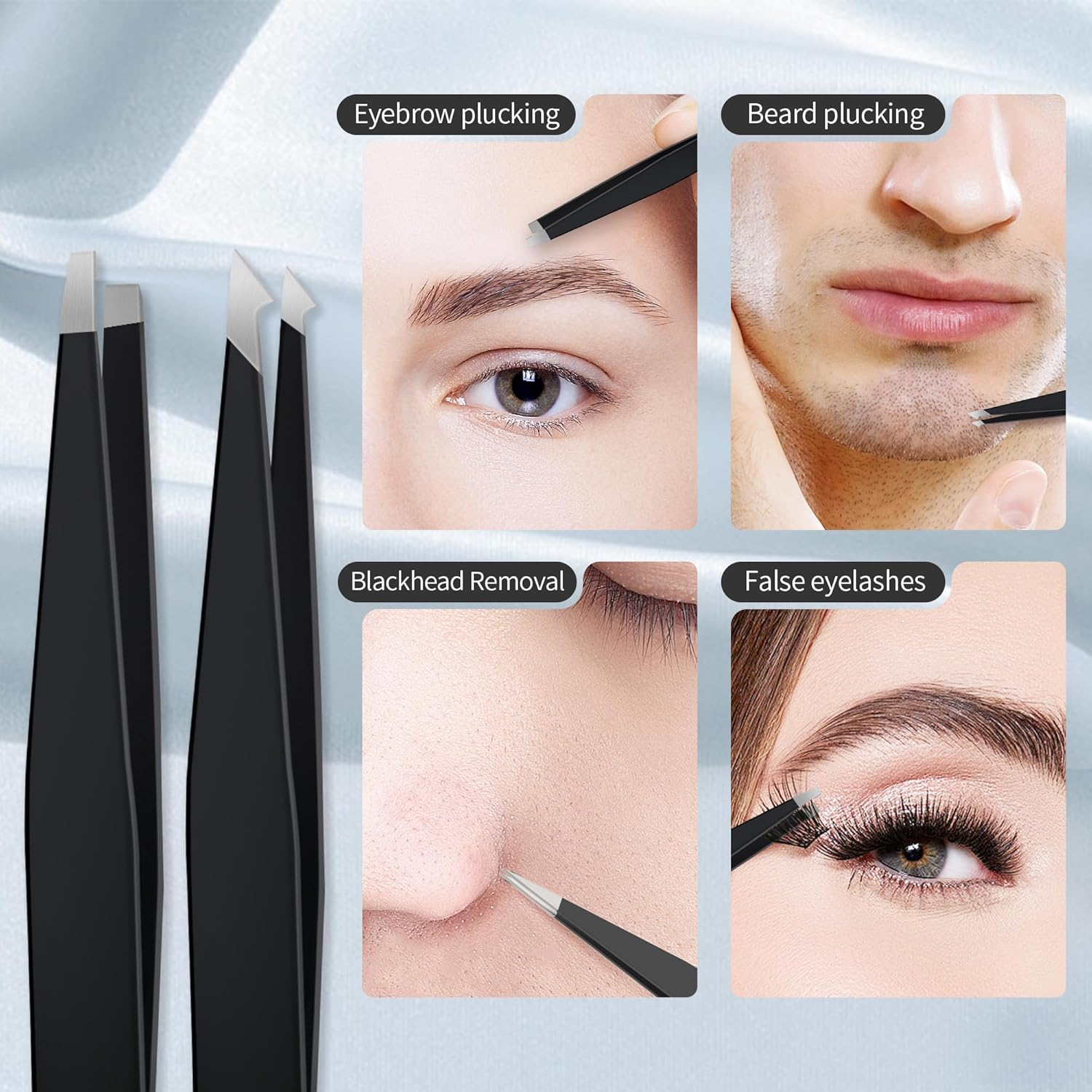 MIYADIVA 40X Magnifying Mirror, Small Magnifying Mirror with Suction Cup and Tweezers, as a Travel Magnifying Mirror, Compact Mirror Set for Plucking Eyebrows 3.5 Inches image number 6