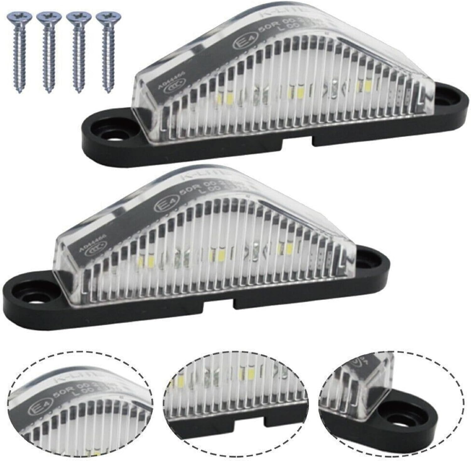 Tootoo 2Pcs LED License Number Plate Light Lamp Truck Caravan Trailer Boat UTE 10-30V