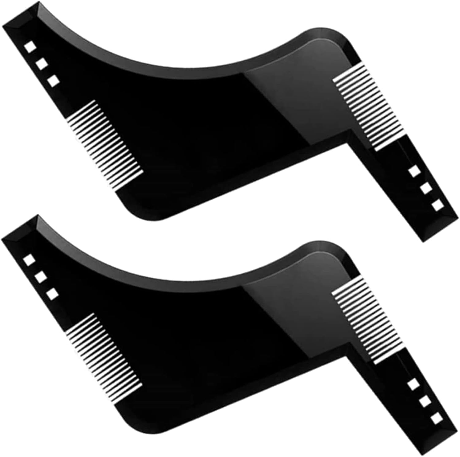 TAVVKE 2 Pack Beard Shaping Tool with Comb for Men - Create Perfect Symmetric Lines and Trim with Beard Trimmer Hair Clipper