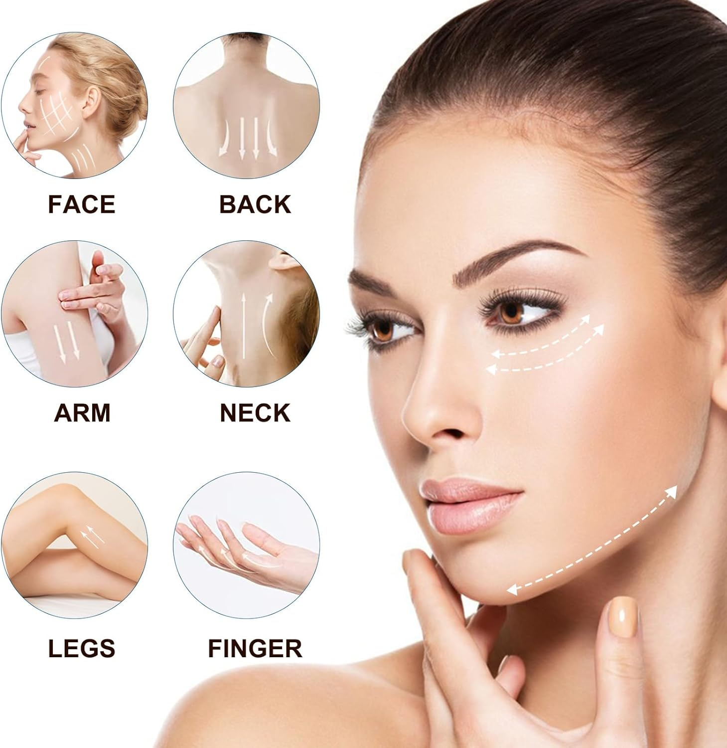 Joyeee Ice Face Roller, Ice Roller for Face & Eye Puffiness Relief, Reusable Ice Eye Face Massager Skin Care Tool Skin Fridge, Silicone Beauty Facial Ice Cube Mold Face Massage Tool Women image number 2