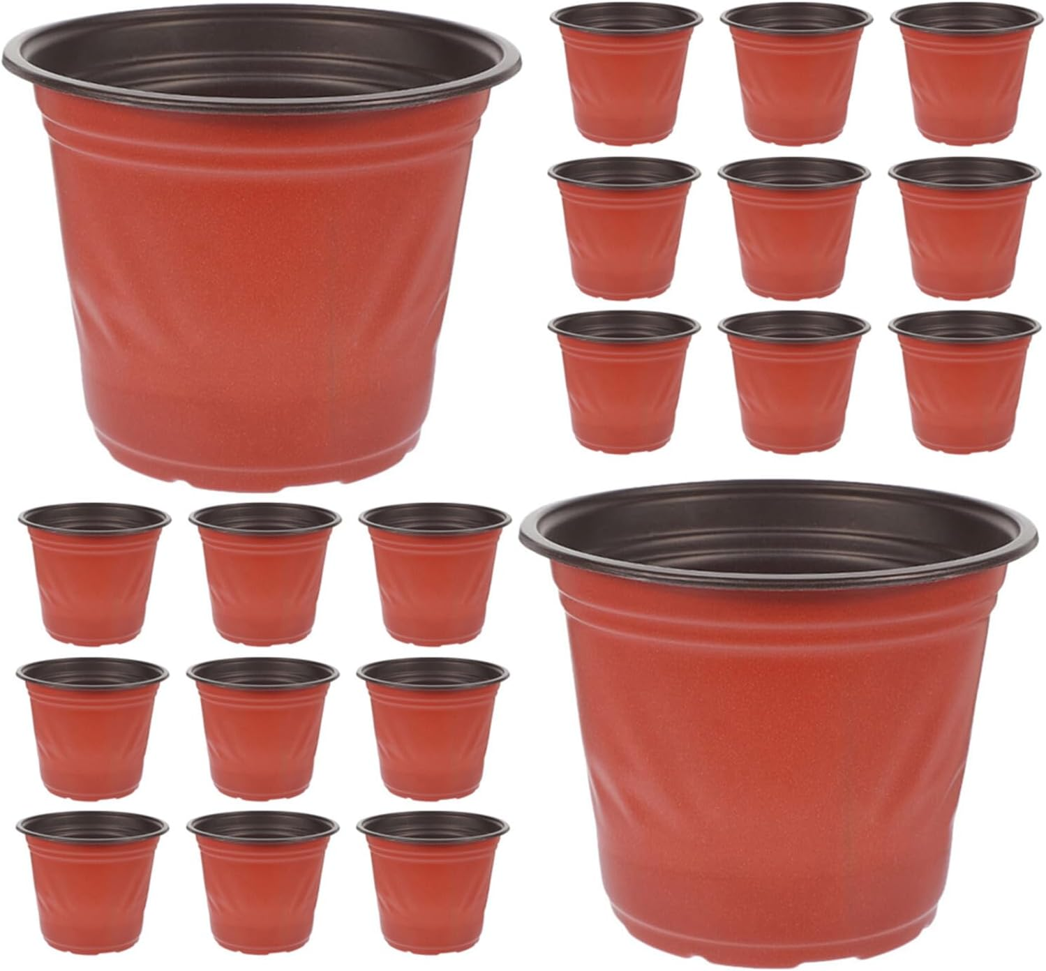 Kisangel 100Pcs Plastic Nursery Pots Drainage Holes 5.5X5.11 round Flower Transplanting Containers for Gardening Succulent Planters and Seedling Propagation image number 3