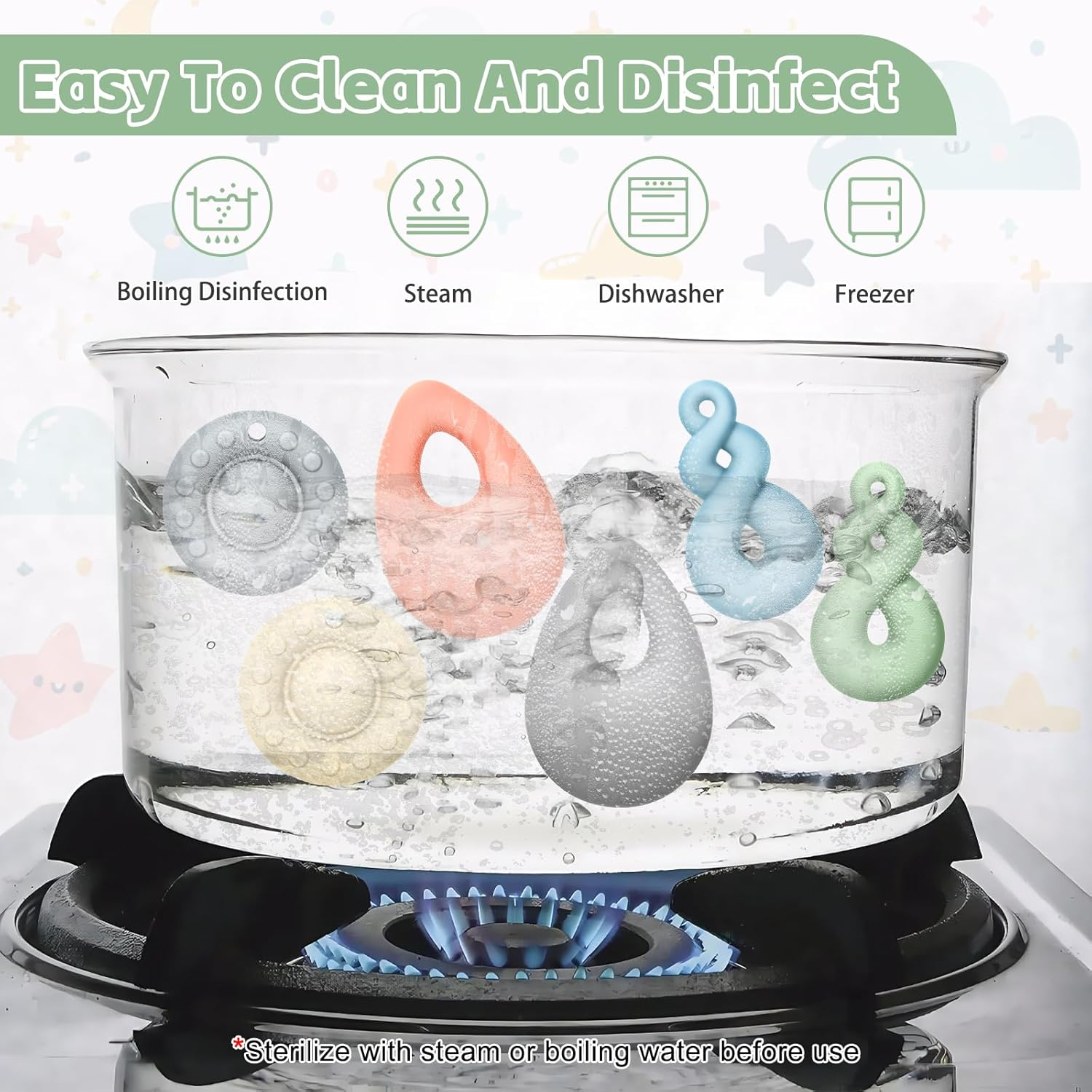 Chewy Necklaces for Sensory Kids, 6 Pack Chew Necklaces for Sensory Boys and Girls with Autism, ADHD, SPD, Chewing, Biting, Silicone Oral Chew Toys