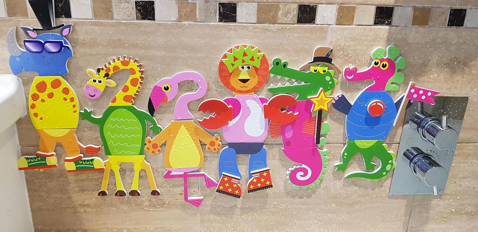 Buddy & Barney Bath Time Stickers Toy for Kids (Weird & Wonderful Animals) image number 2