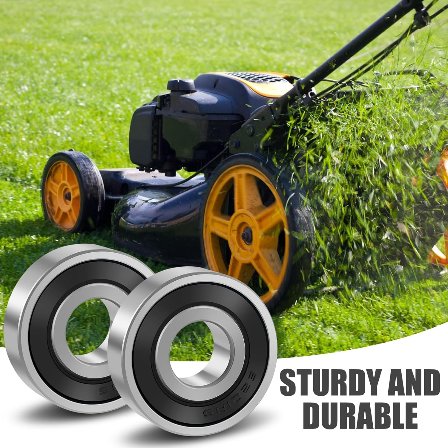 20Pcs Deep Groove Ball Bearing Set 6201-2RS 6202-2RS Bearing Steel Double Rubber Seal Bearing Low Noise Bearings Kit 12&times;32&times;10Mm 15&times;35&times;11Mm for Household Appliances Gears(6202-2Rs,Silver Black) image number 5