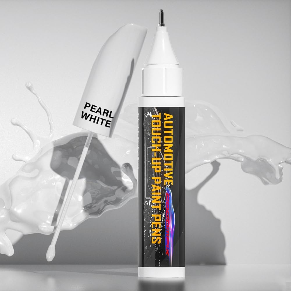 Pearl White Auto Touch up Paint Pen, Two-In-One Scratch Repair and Remover for Deep Damages, Special-Purpose Car Paint