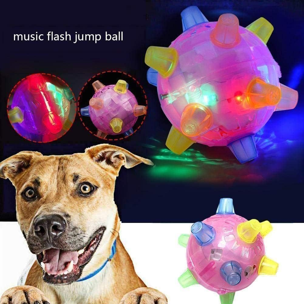 3Pcs Pet Dog Toy Interactive Jumping Activation Ball for Dogs Flashing Ball Outdoor Light Sounds Ball Jump Dog Automati Play image number 6