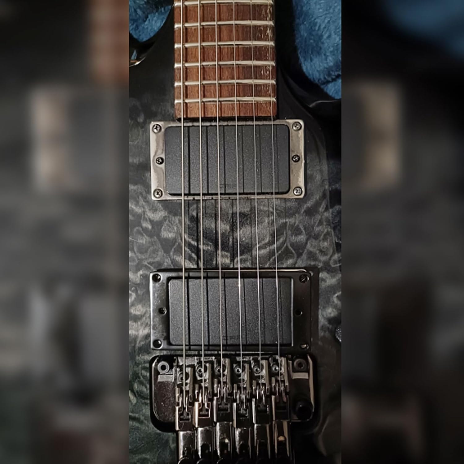 TRADERPLUS Flat Metal Humbucker Pickup Mounting Ring Set Electric Guitar Pickup Frame Mounting Ring with Screws Bridge Neck Pickups Cover Frame Replacement Part (Black) image number 5