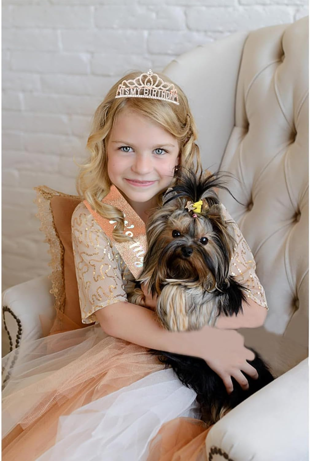 KIUEZIR It'S My Birthday Headband and Sash Set for Women