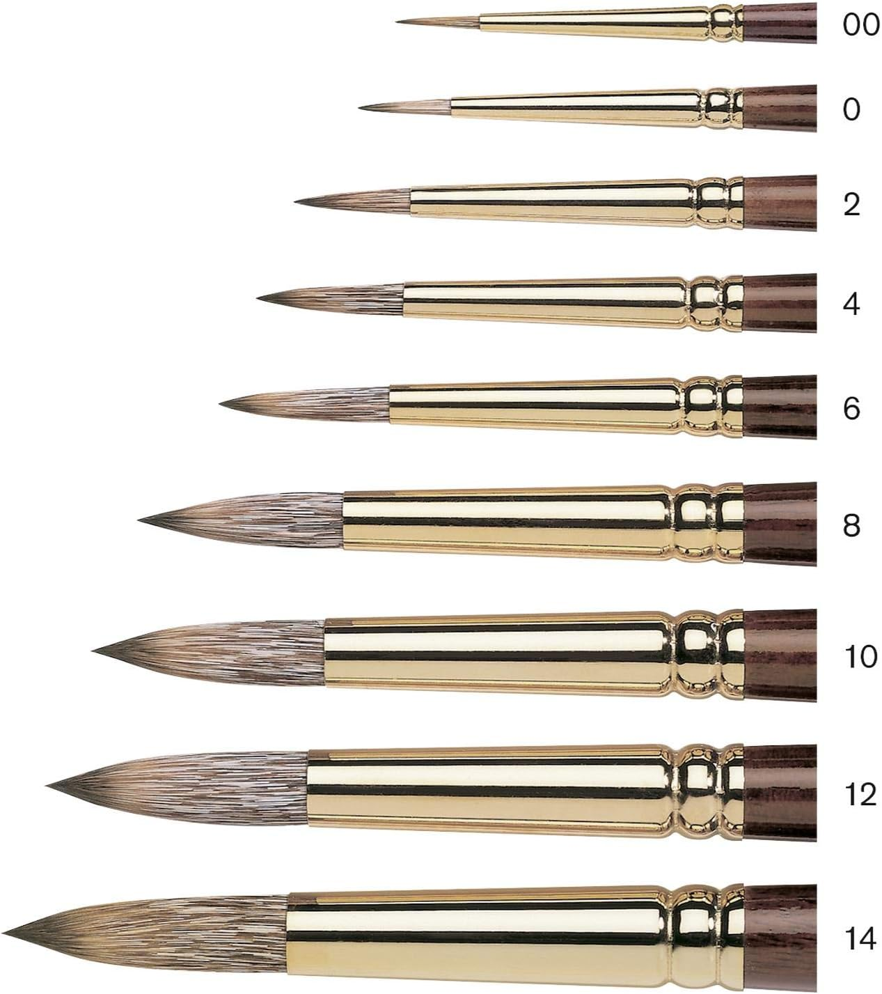 Winsor & Newton Monarch round Long Handle Brush, Size 4 image number 1