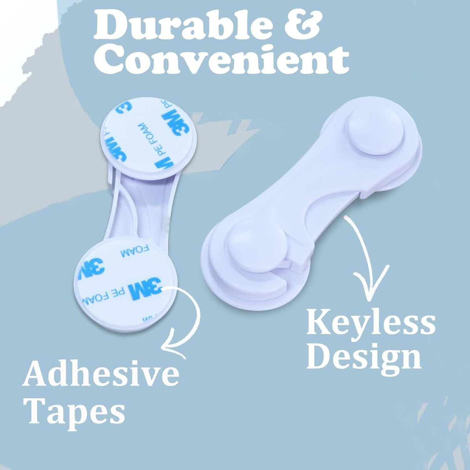 Xolixorium Child Proof Locks for Cabinet Doors 6 Pack No Drill Installation Child Safety Locks for Drawers Wardrobe Pantry Closet Baby Proofing Cupboard Locks