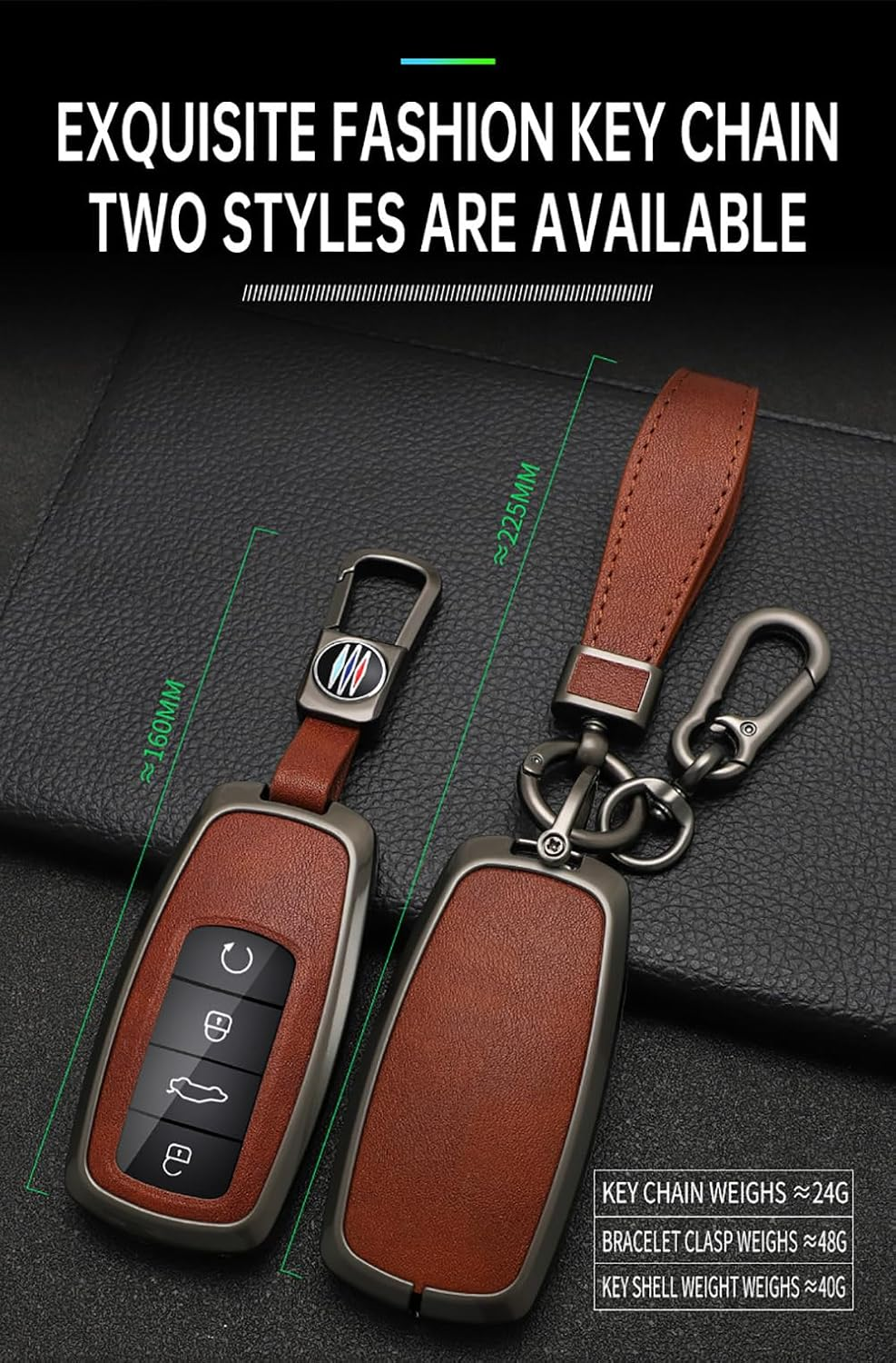 Ontto Alloy Car Key Fob Cover Fit for Chery Tiggo 8 Pro plus New 5 plus 7 Pro Tiggo 7 Pro Max Omoda 5 C5 Key Holder Smart Leather Key Case Shell Bag Keyring Keychain Auto Styling Accessories Black 3 - Black 1 image number 6