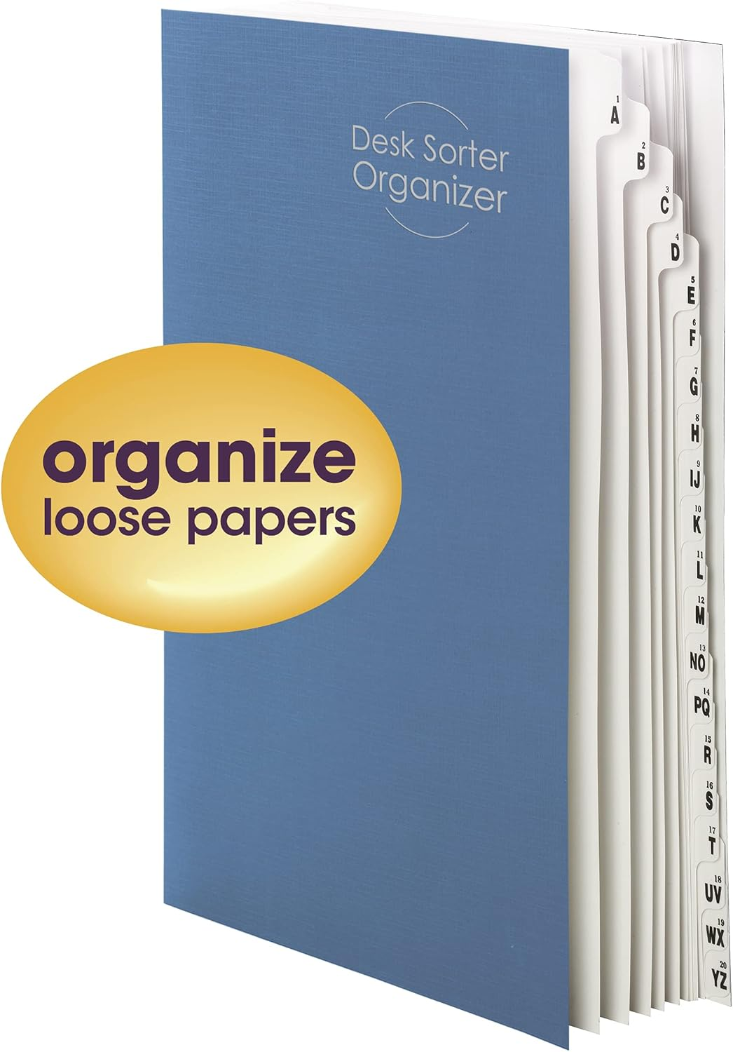 Smead Desk File/Sorter, Alphabetic (A-Z) and Numeric (1-20), 20 Dividers, Legal Size, Dark Blue (89237) image number 5