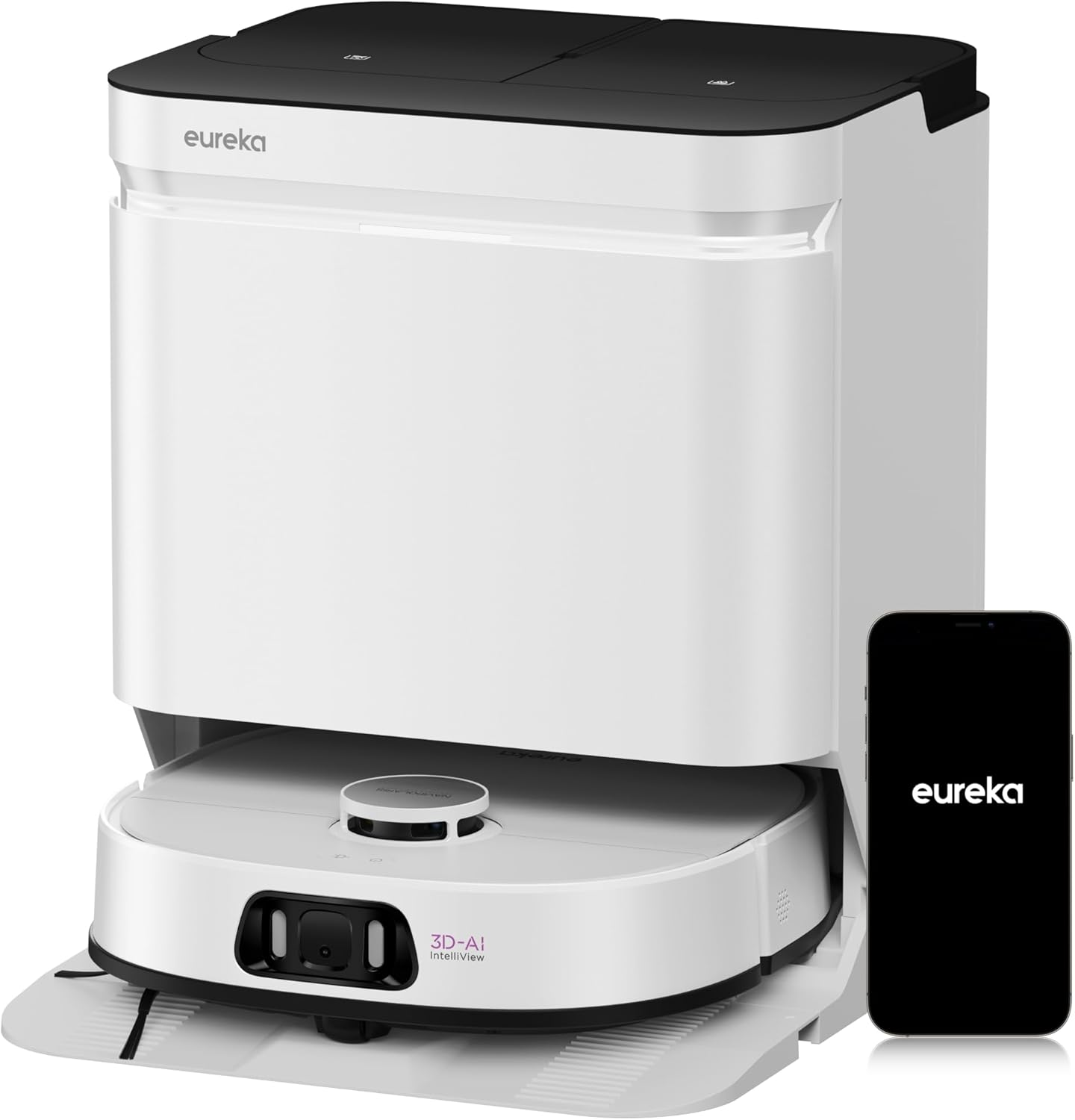 Eureka J15 Ultra Robot Vacuum Cleaner and Mop, 19,000 Pa Suction, Flex-Arm Mop Design, Hot Water Mop Washing & Hot Air Drying, Active Hair Cutting Design, AI Obstacle Avoidance image number 1