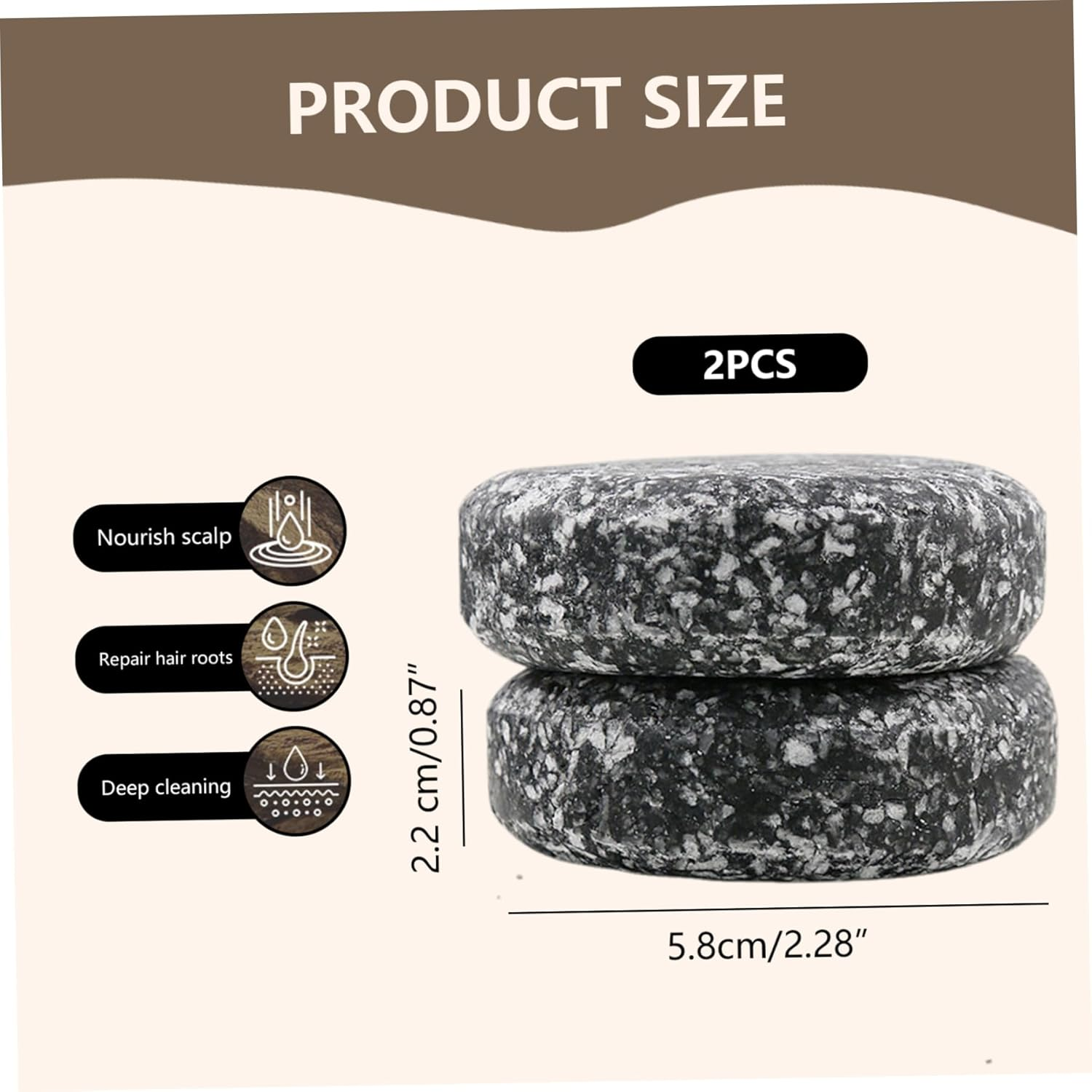 Gray Hair Reverse Bar, Black Shampoo Bar 55 Grams Black Soap for Gray Natural Ingredients 2Pcs Hair Shampoo Soap for Women and Men Refresh Scalp ＆ Restore Shiny .. image number 5