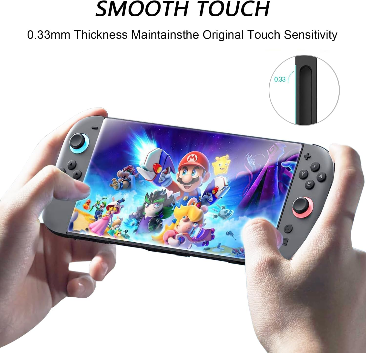 UWQAP 4-Pack Tempered Glass Screen Protector for Nintendo Switch 2 2025, 7.9-Inch 9H Hardness Anti-Scratch Bubble-Free Glass Protector Accessories for Switch2 image number 3