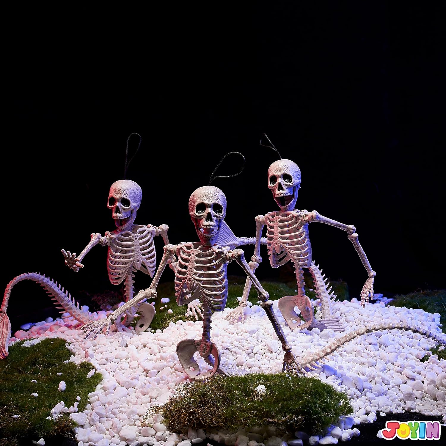 JOYIN 4 PCS 20&rdquo; Halloween Mermaid Skeleton Plastic Bones with Posable Joints for Photo Props Decorations, Trick or Treat Decor, Spooky Scene Party Favors image number 1