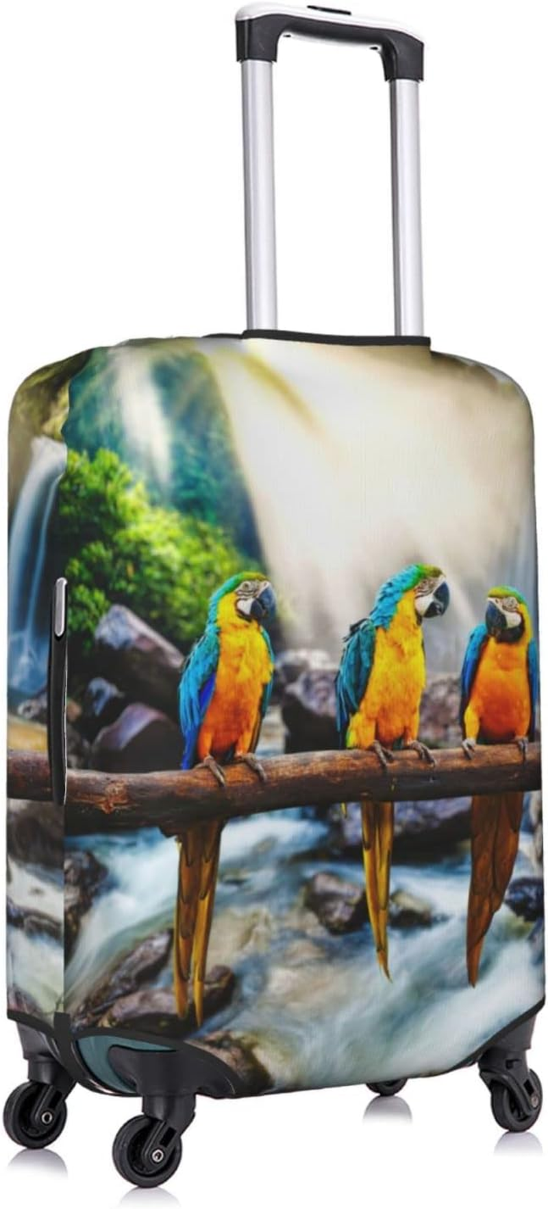 Cute Parrot Luggage Cover Washable Suitcase Protector Anti-Scratch Suitcase Cover Fits 18-32 Inch Luggage image number 4