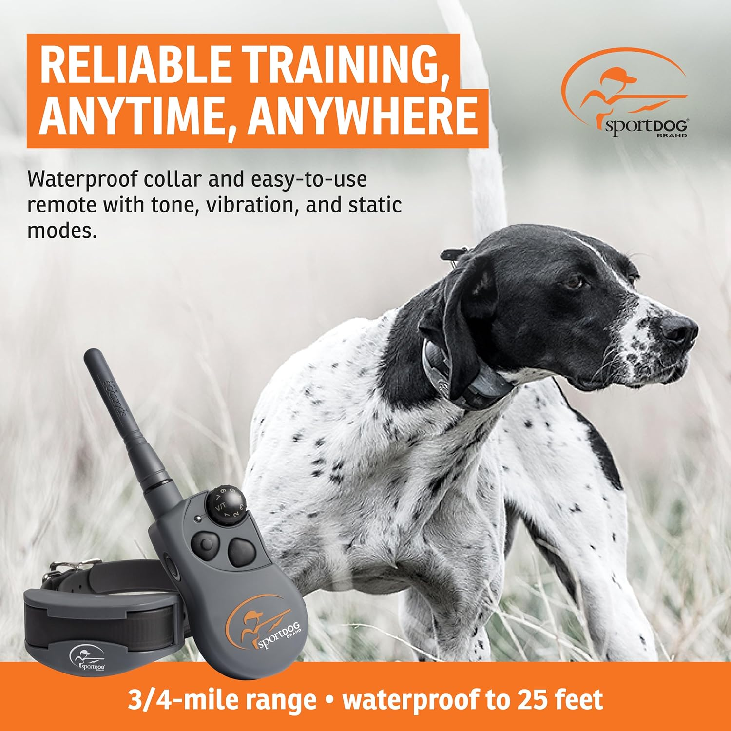 Sportdog Sporthunter 1225X Remote Trainer - Rugged Dog Training Gear - Long-Range Signal Unit - Adjustable Training Collar - Quick-Charge Collar - 3/4 Mile Range image number 1