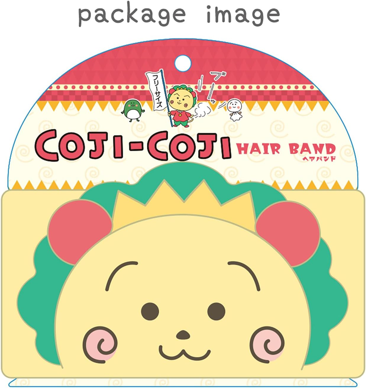 Tees Factory CJ-5537597CJ Kojikoji Face Hair Band, H 3.5 X W 9.3 Inches (9 X 23.5 Cm), Yellow image number 1