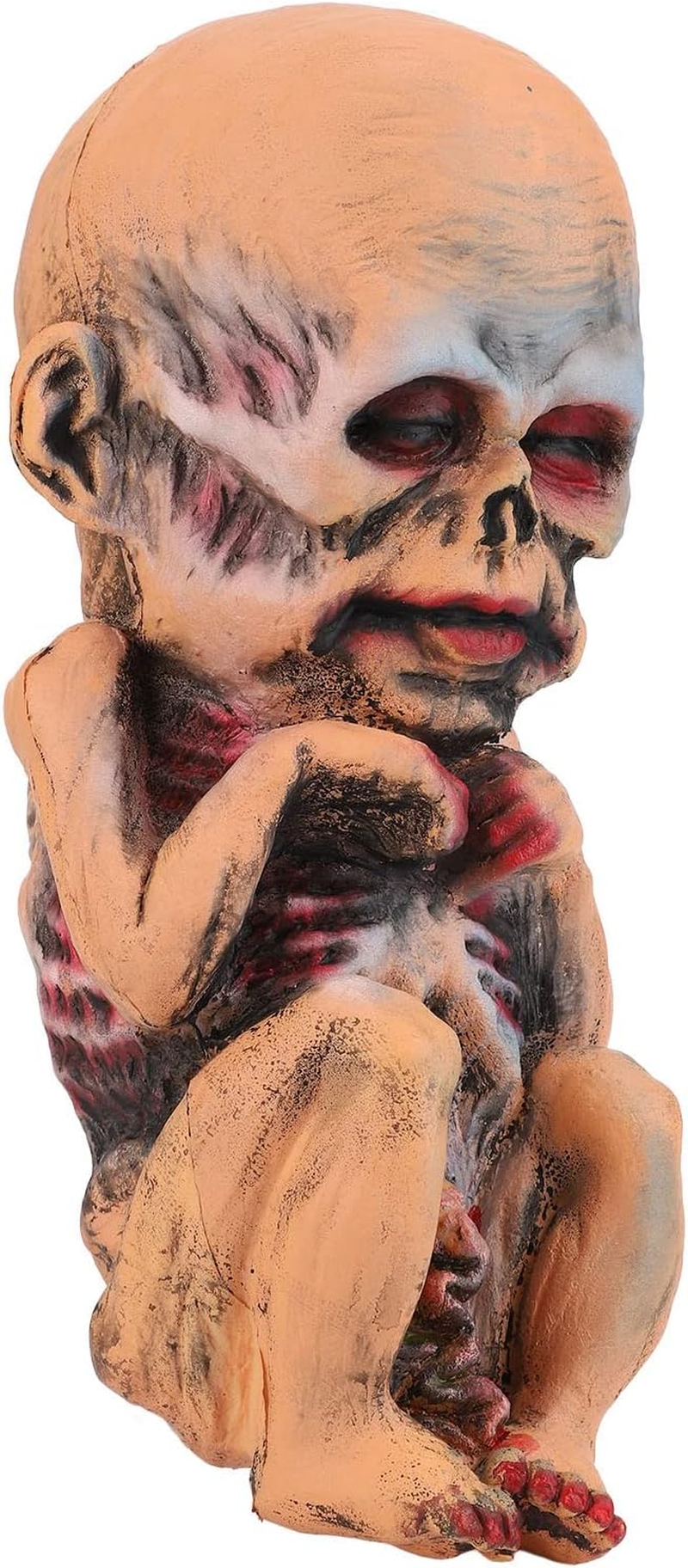 Halloween Haunted Doll, Scary Ghost Baby Decoration Tricky Toys Creepy Mummy Doll Baby Scary Haunted House Statue for Halloween Decorations and Halloween Accessories