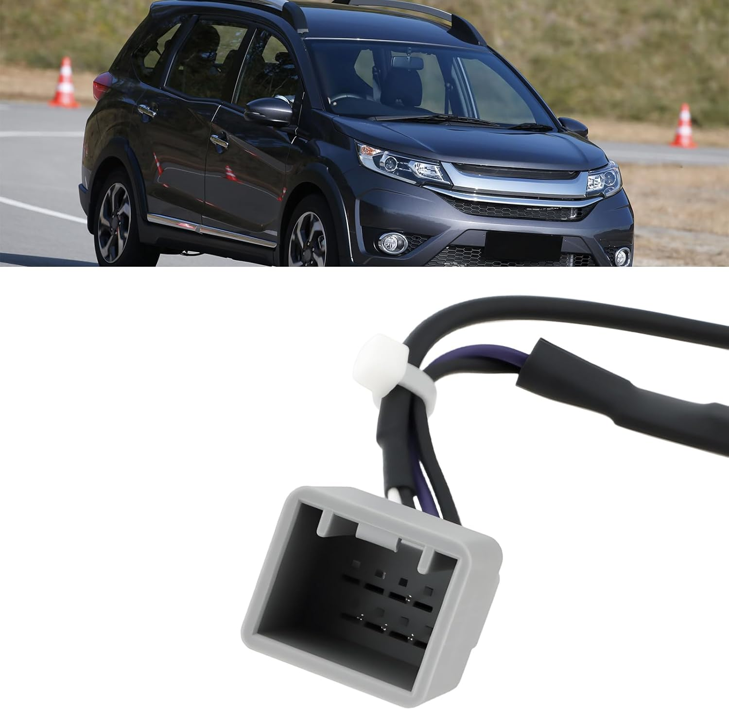 Ecsing 8-Pin Reverse Camera Video Output Adapter Cable Compatible with Honda BRV 2014&ndash;2018 image number 1