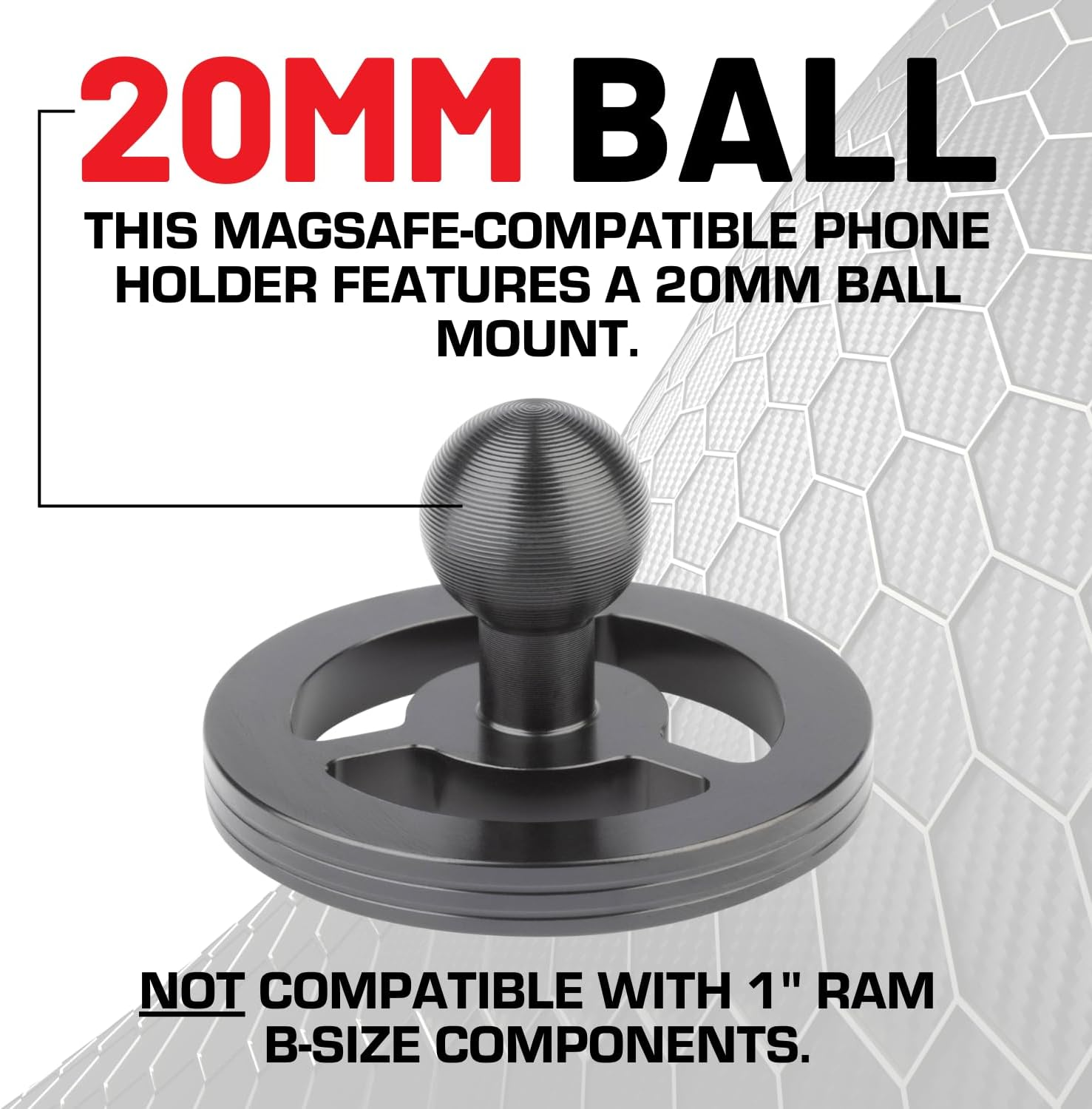 Bulletpoint Dash Mount Magnetic Cell Phone Holder Compatible with Magsafe Iphone Smartphones - 20Mm (0.787 Inches) Attachment Ball (Magsafe Holder Only) image number 5