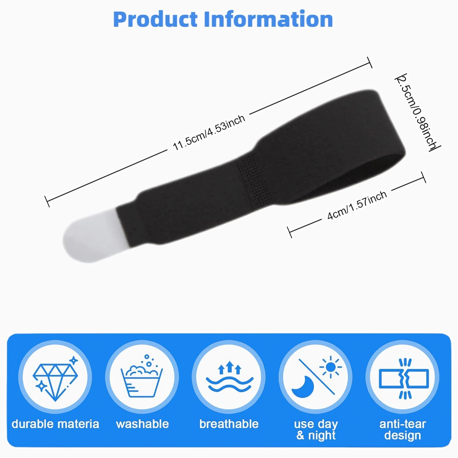 8 PCS Finger Splints Set with Adjustable Straps for Broken Toes, Sprained Fingers & Arthritis Pain Relief, Support & Protection for All Fingers image number 2