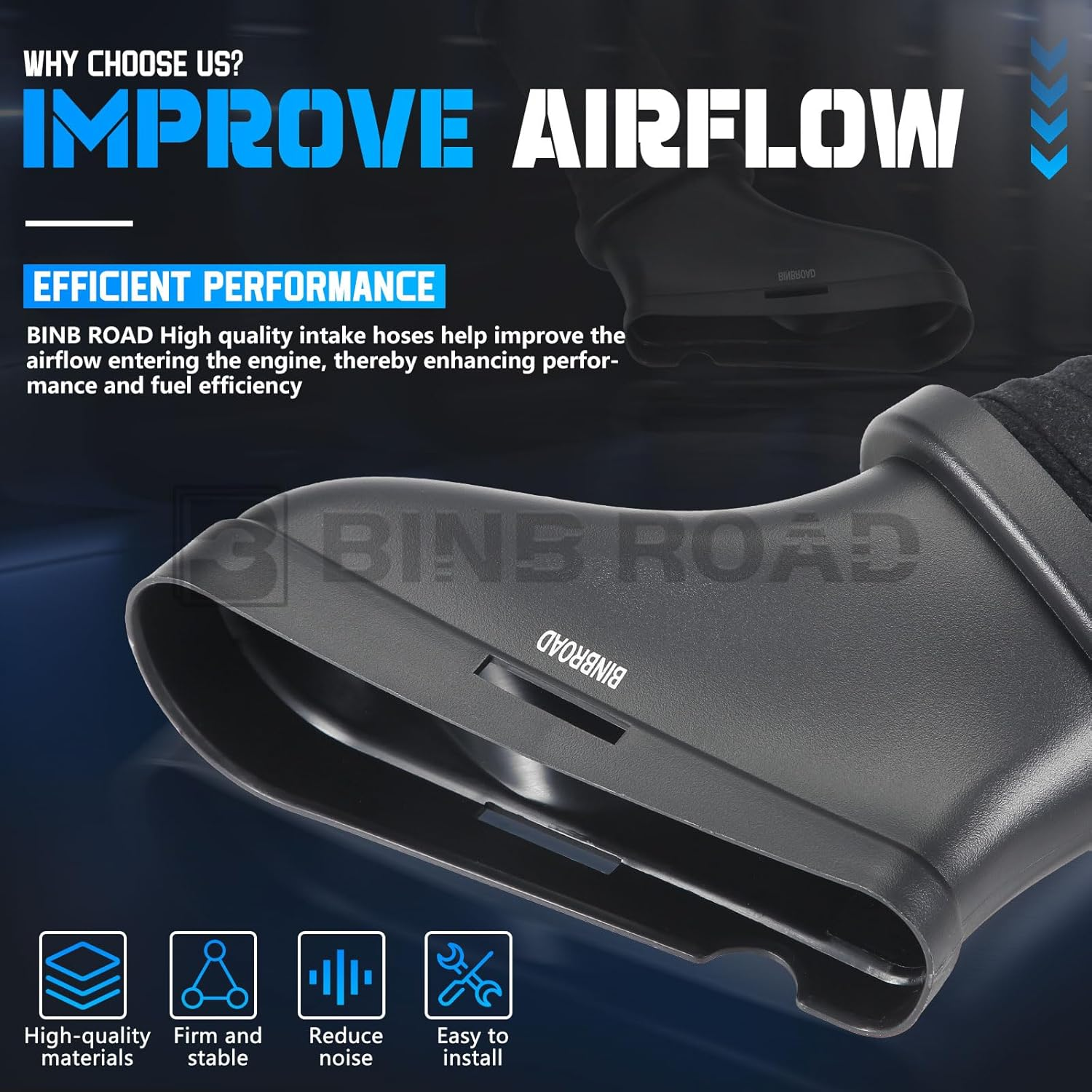 BINB ROAD Pair of Engine Air Intake Duct Hose Pipe 2780905182 2780902082 Compatible with Mercedes-Benz E550 CLS550 E63 AMG W212 W218 image number 5